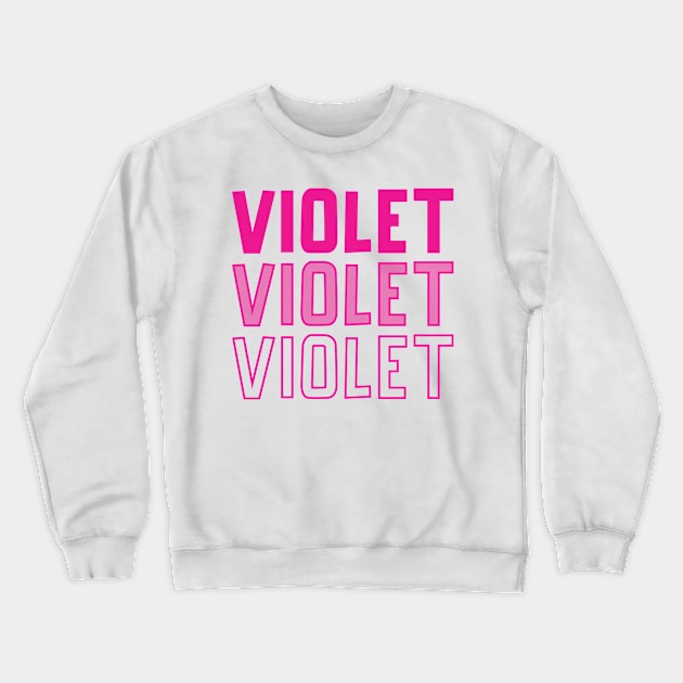 Violet Crewneck Sweatshirt by SilentCreations